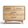 Commode de madera de haya con cuatro cajones 80 x 40 x 70cm natural